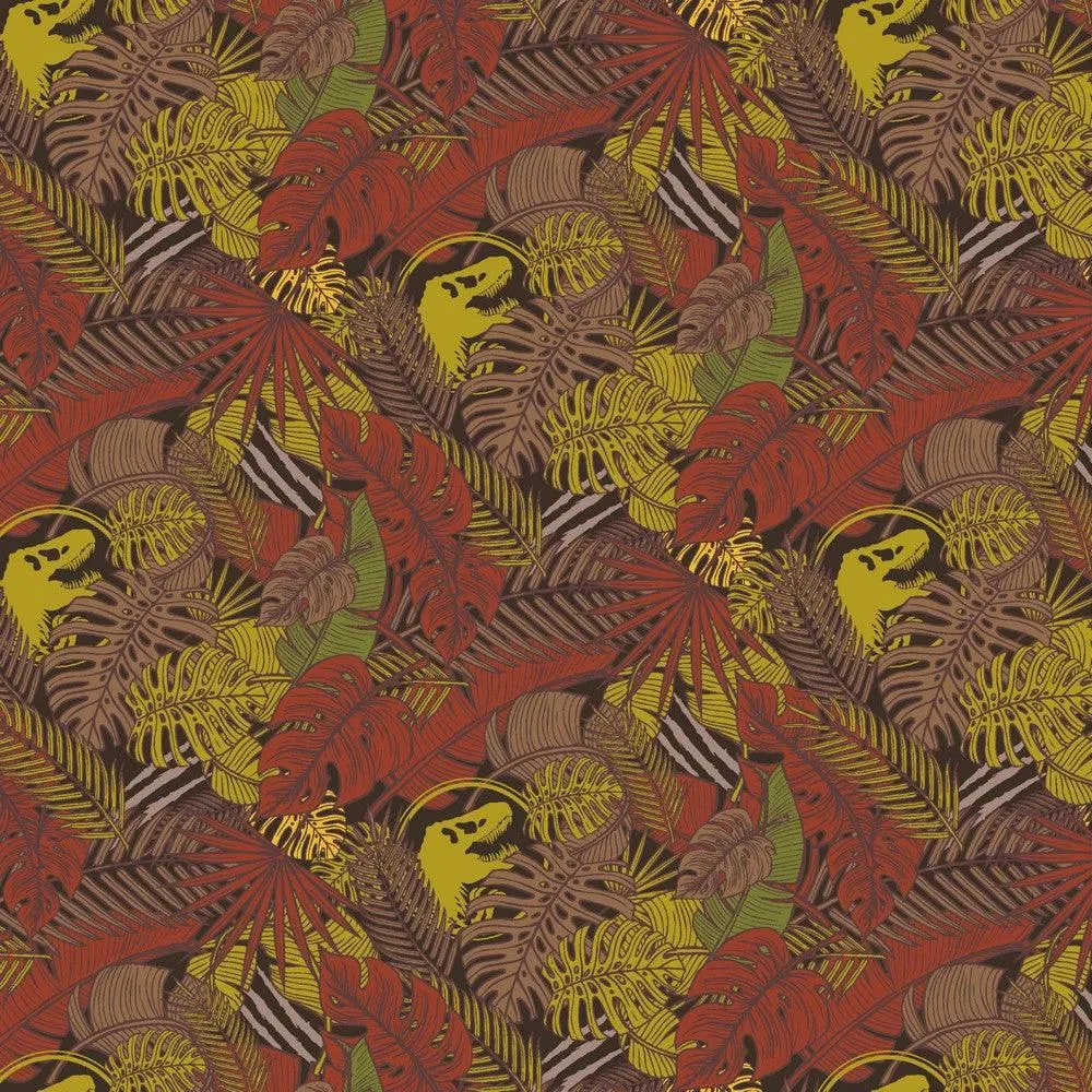 All over Tropical Leaves Cotton Jersey Fabric