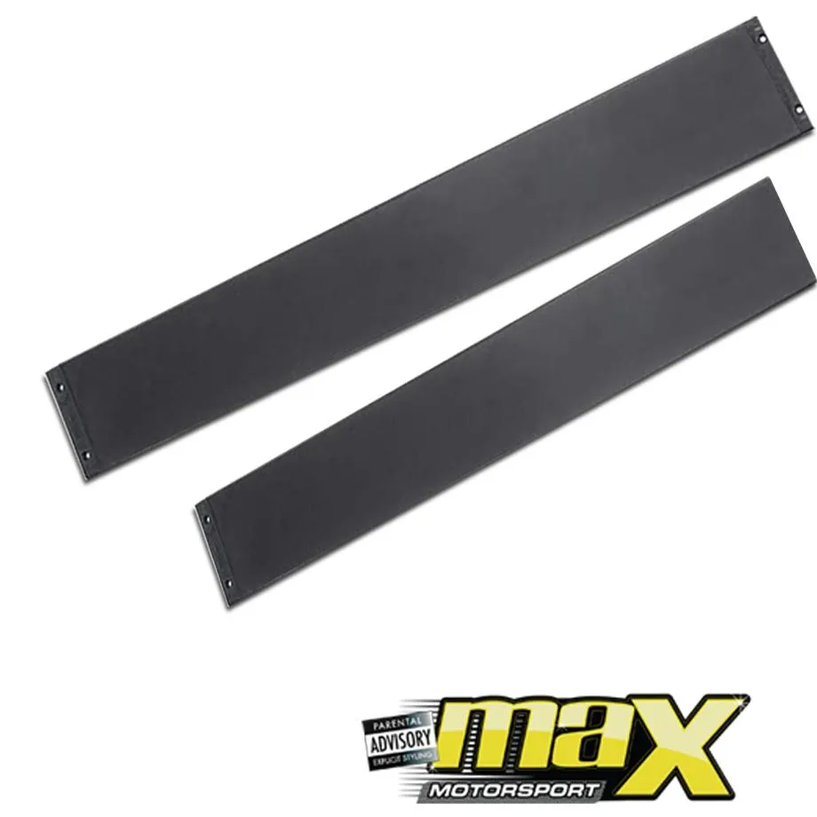 Universal 6-Piece Gloss Black Interlocking Side Skirts Extensions
