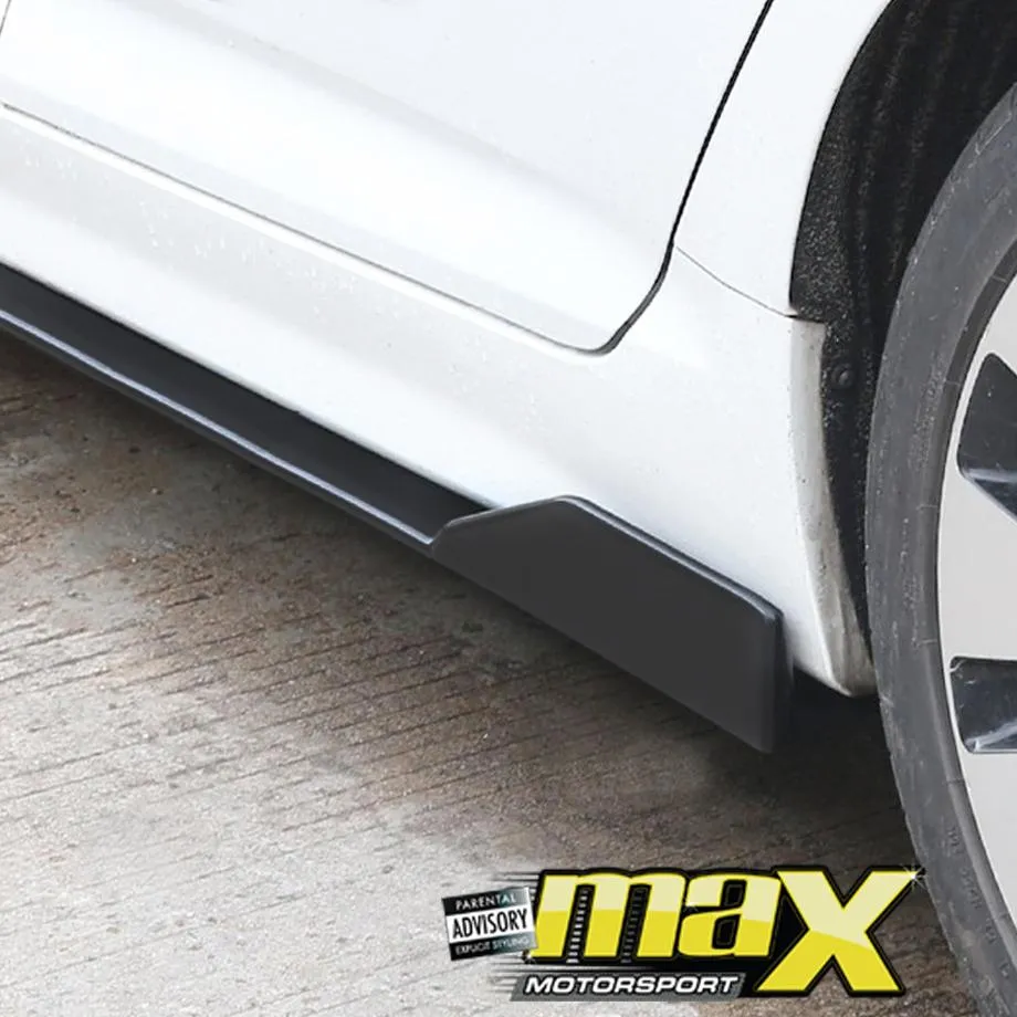 Universal 6-Piece Gloss Black Interlocking Side Skirts Extensions