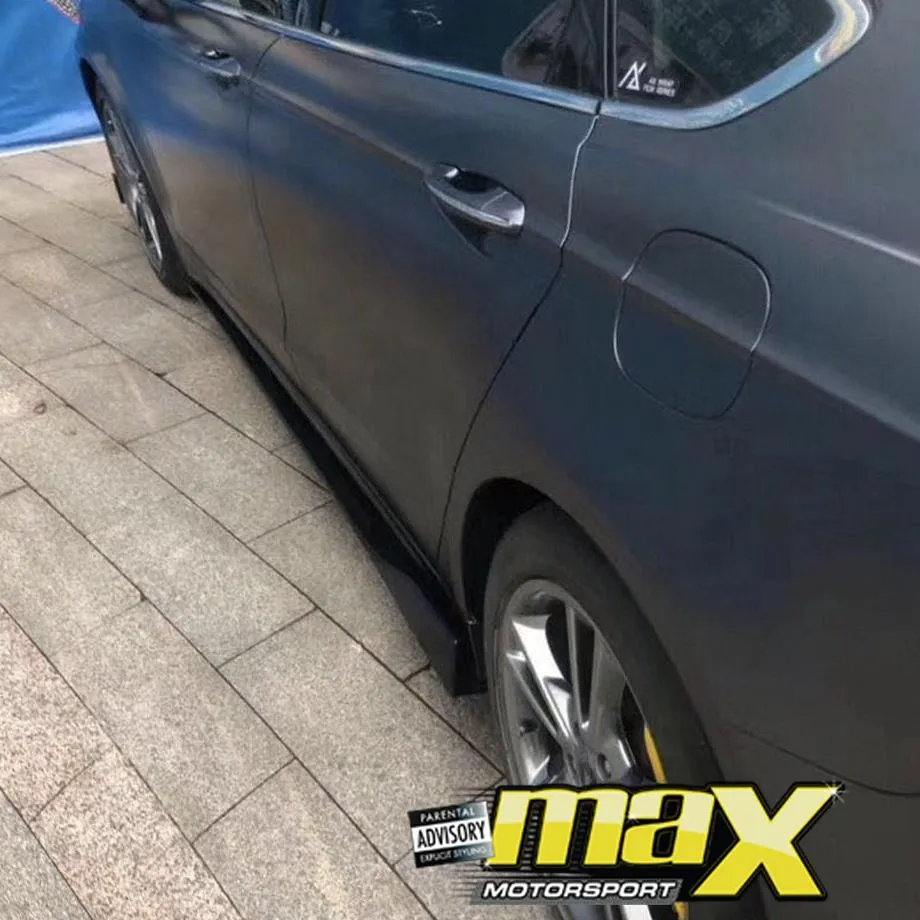 Universal 6-Piece Gloss Black Interlocking Side Skirts Extensions